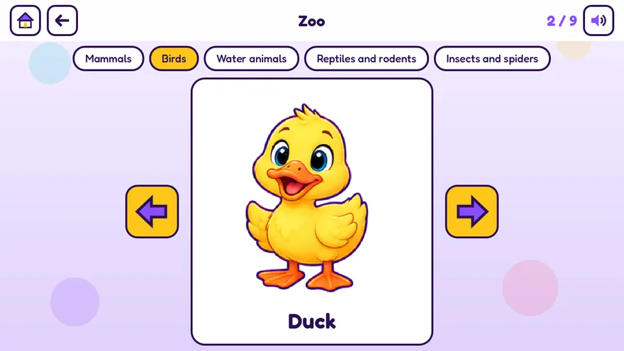 Une carte avec un canard et son nom